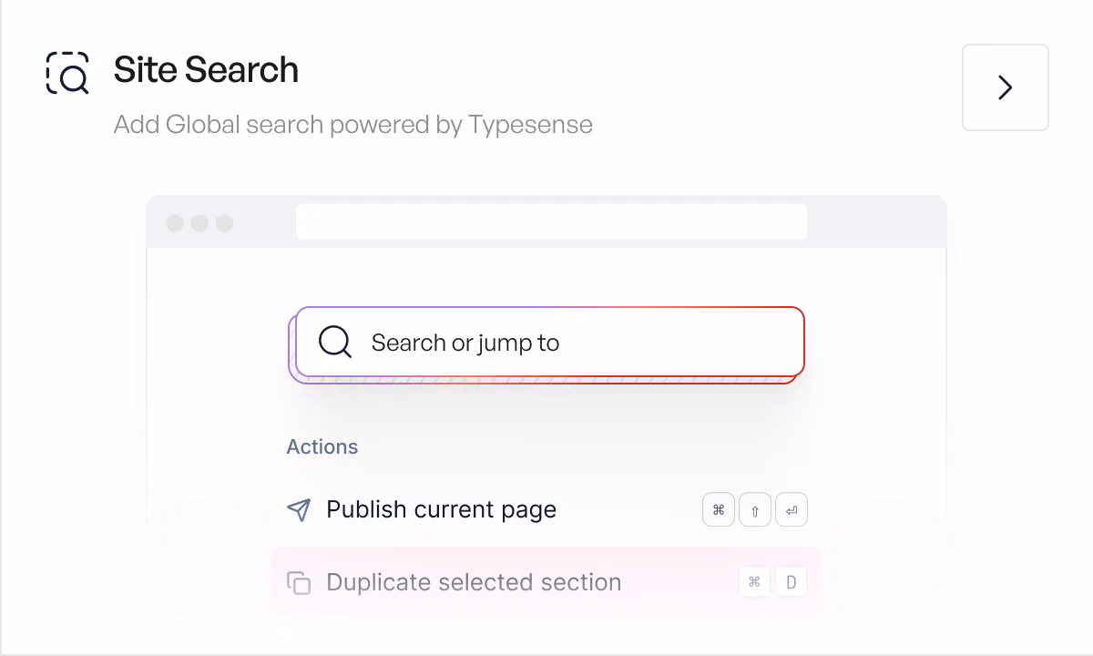 Site Search preview