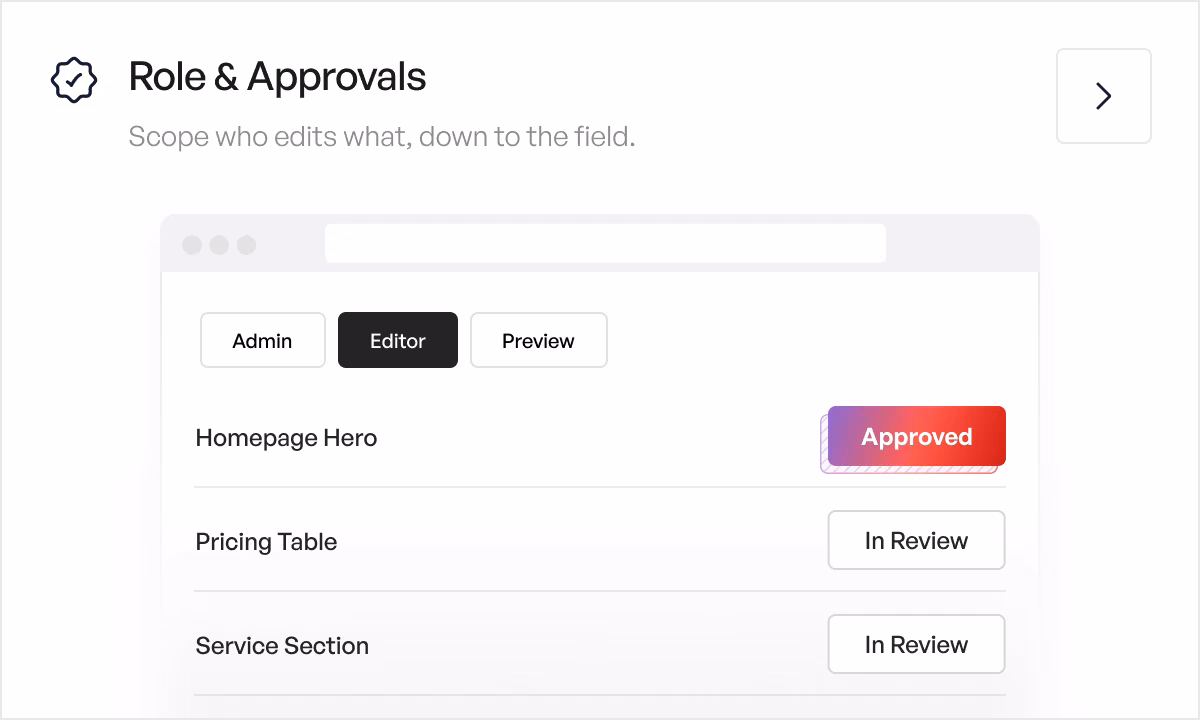 Role & Approvals preview